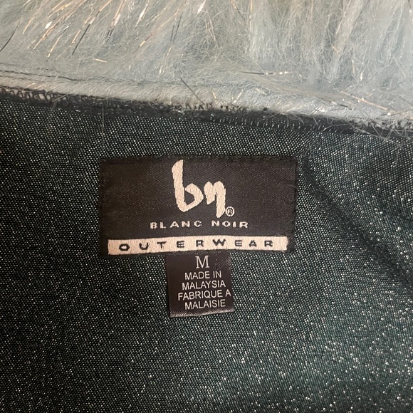 Vintage Faux Fake Fur Blue Denim Long Duster Coat 90s Y2K - Picture 13 of 13